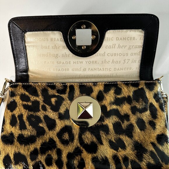 KATE SPADE | Leopard Cheetah Animal Print Crossbody | Gold Black | L141 - Picture 8 of 16